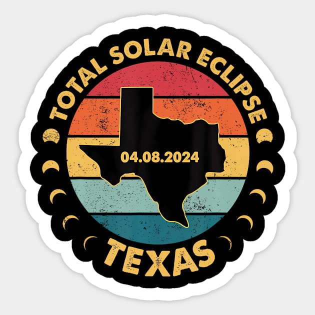 Solar Eclipse 2024 Texas Solar Eclipse Sticker by SanJKaka